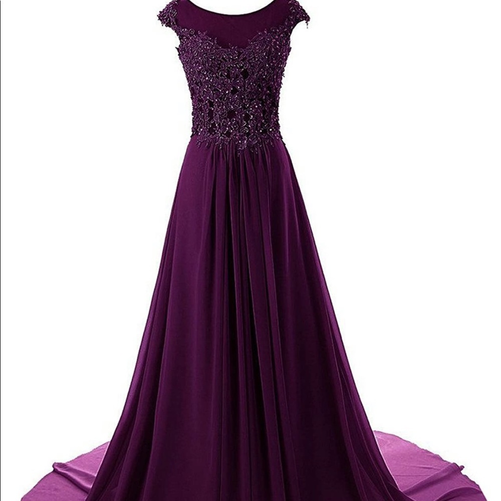 NWT— PLUM GOWN— Floor length— size 20